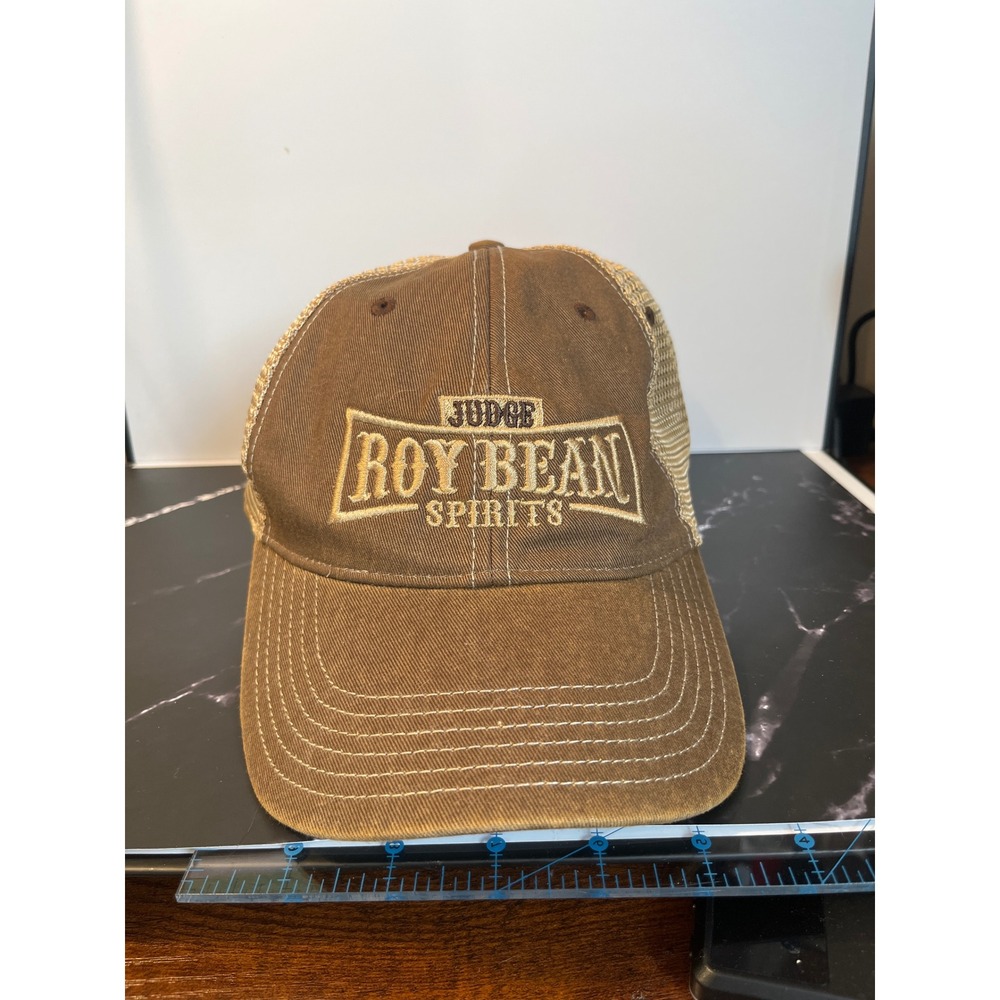 Legacy Judge Roy Bean Spirits Trucker Hat Brown Tan Snapback Mesh Cap Mens OSFM